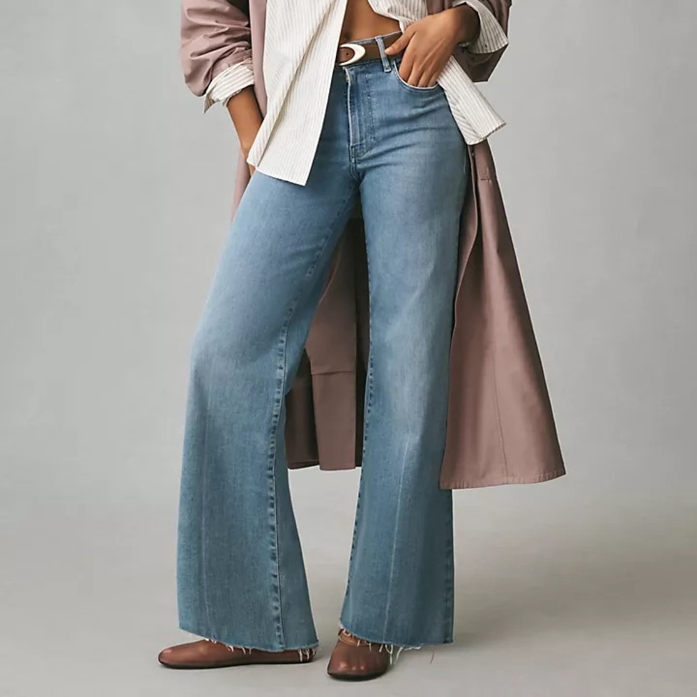 FRAME Le Palazzo High-Rise Wide-Leg Jeans Sz: 25